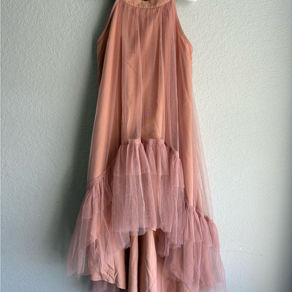 Joyfolie Girls Pink Fay Tulle High-Low Party Dress - Picture 2 of 8